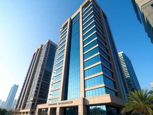Exterior view of Emirates Academic Solutions office building located in Jumeirah Lakes Towers, Dubai.